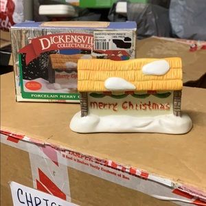 Dickensvill Collectables Porcelain Christmas Sign
